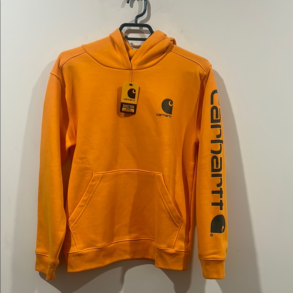 Carhartt Youth Large 12-14 Orange Hoodie